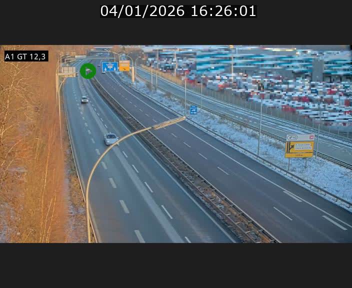Traffic live webcam Luxembourg Senningerberg - A1 direction Allemagne - BK 12.3