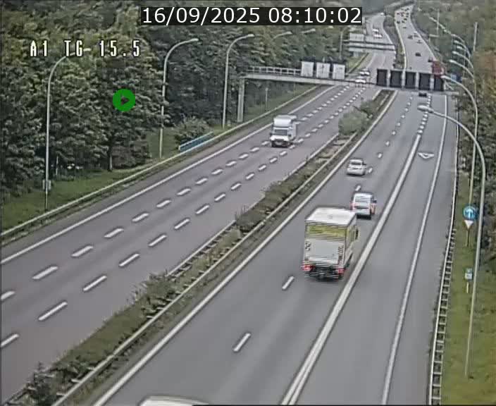 Traffic live webcam Luxembourg Munsbach - A1 direction Luxembourg - BK 15.5
