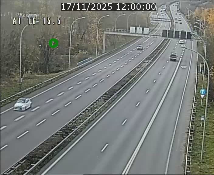 Traffic live webcam Luxembourg Munsbach - A1 direction Luxembourg - BK 15.5