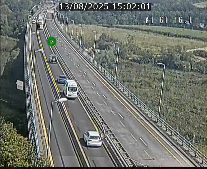 Traffic live webcam Luxembourg Niederanven - A1 direction Allemagne - BK 16.1