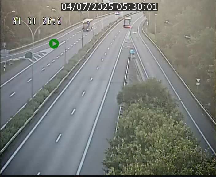 Traffic live webcam Luxembourg Grevenmacher - A1 direction Allemagne - BK 26.2