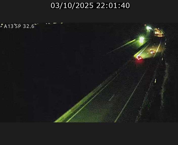 Webcam info trafic A13 à hauteur de Mondorf-les-bains. Vue orientée vers Altwies