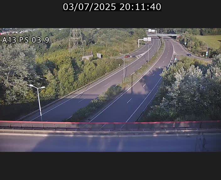 Traffic live webcam Luxembourg Differdange - A13 direction Esch-sur-Alzette - BK 3.9