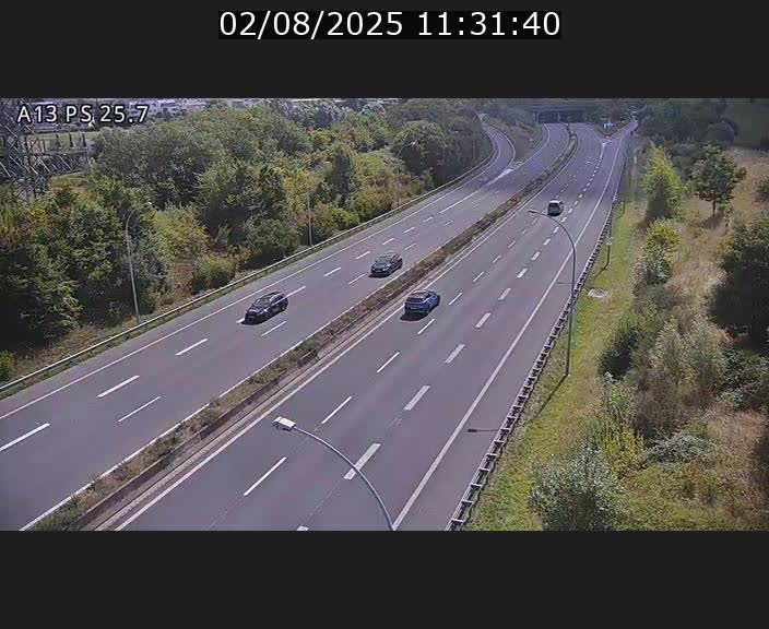 Traffic live webcam Luxembourg Frisange - A13 direction Allemagne - BK 26