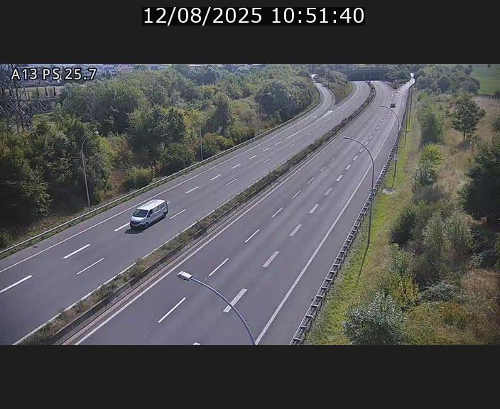 Traffic live webcam Luxembourg Frisange - A13 direction Allemagne - BK 26