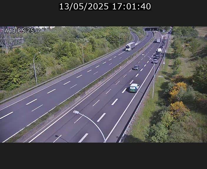 Traffic live webcam Luxembourg Frisange - A13 direction Allemagne - BK 26