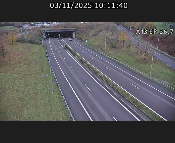 Traffic live webcam Luxembourg Frisange - A13 direction Luxembourg-ville - BK 26.7