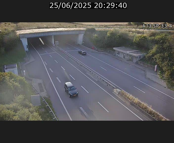 Webcam trafic sur A13 à hauteur d'Altwies en direction de Mondorf-les-bains et en provenance de l'Allemagne