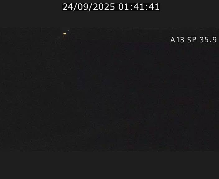 Webcam trafic sur A13 à l'entrée ouest du tunnel Markusbierg à Remerschen. Vue orientée vers Mondorf-les-Bains.