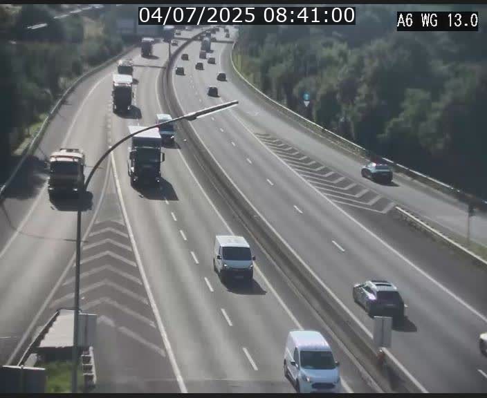 Traffic live webcam Luxembourg Mamer - A6 - BK 13 - direction Luxembourg/France/Allemagne