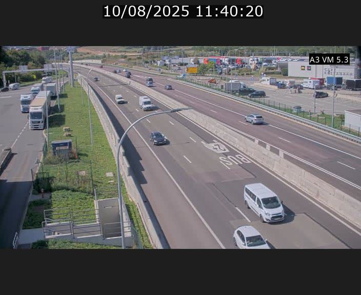 Traffic live webcam Luxembourg Aire de Berchem - A3 - BK 5 - direction France