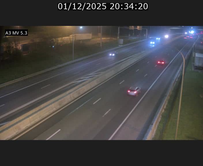 Webcam à l'Aire de Berchem au Luxembourg sur l'A3. Vue orientée vers la France