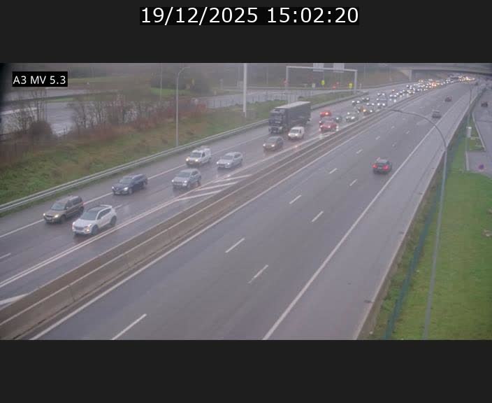 Webcam à l'Aire de Berchem au Luxembourg sur l'A3. Vue orientée vers la France