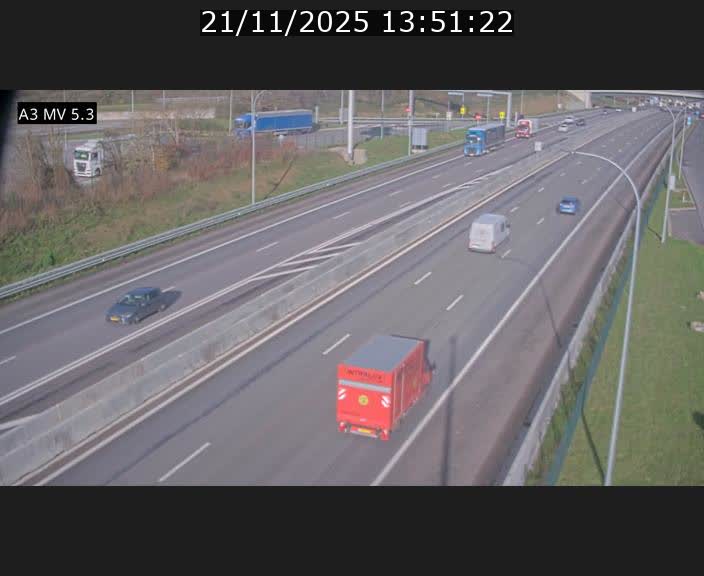 Webcam à l'Aire de Berchem au Luxembourg sur l'A3. Vue orientée vers la France