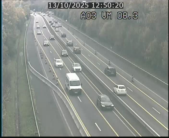 Traffic live webcam Luxembourg Bettembourg - A3 - BK 8.3 - direction France