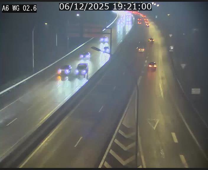 Traffic live webcam Luxembourg Croix de Cessange - A6 - BK 2.6 - direction France/Allemagne
