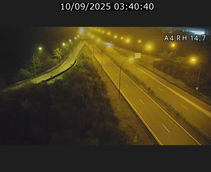 Traffic live webcam Luxembourg Jonction Lankelz - A4 - BK 14.7 - direction Luxembourg