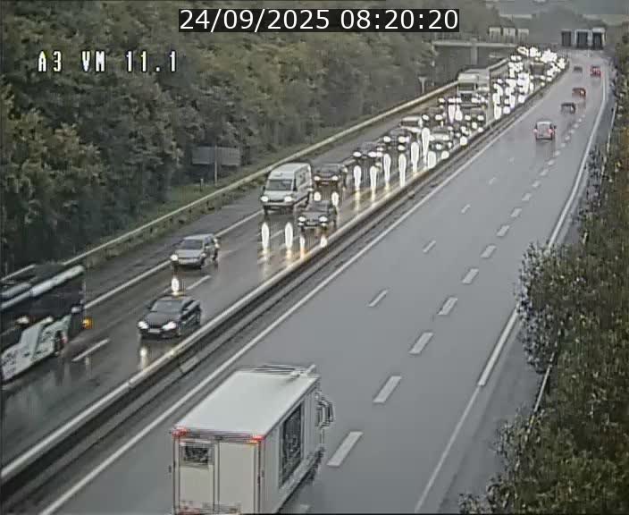Webcam à la frontière franco-luxembourgeoise, avant la Croix de Bettembourg - BK 11.1 - direction Luxembourg-ville
