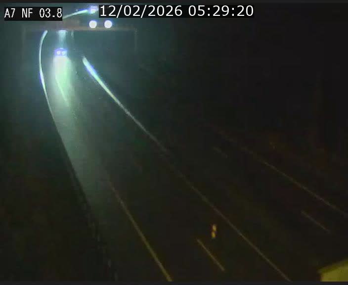 Webcam autoroute A7 au Luxembourg à la sortie du Tunnel Stafelter vers le Nord