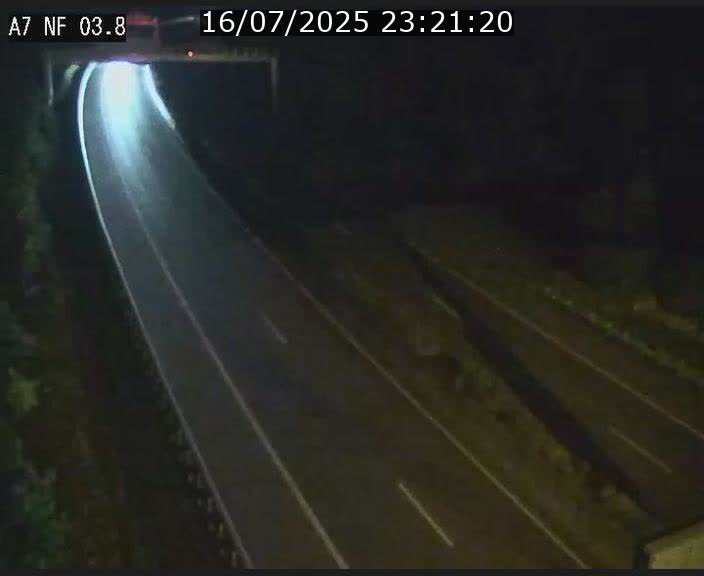 Webcam autoroute A7 au Luxembourg à la sortie du Tunnel Stafelter vers le Nord