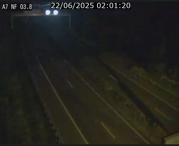 Webcam autoroute A7 au Luxembourg à la sortie du Tunnel Stafelter vers le Nord