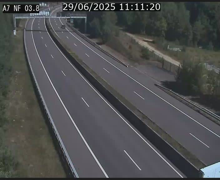 Webcam autoroute A7 au Luxembourg à la sortie du Tunnel Stafelter vers le Nord