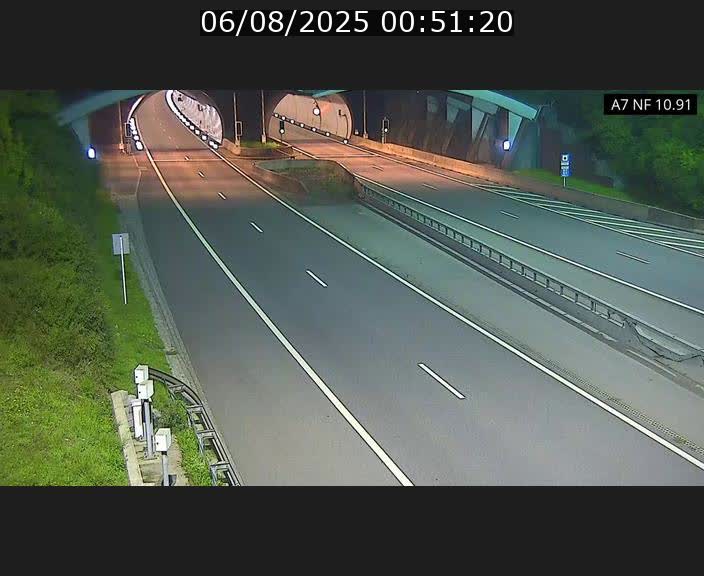 Caméra trafic Luxembourg - A7, Tunnel Gousselerbierg, entrée sud, direction Mersch