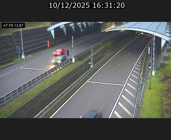 Caméra trafic Luxembourg - A7, Tunnel Gousselerbierg, entrée nord, direction Lorentzweiler