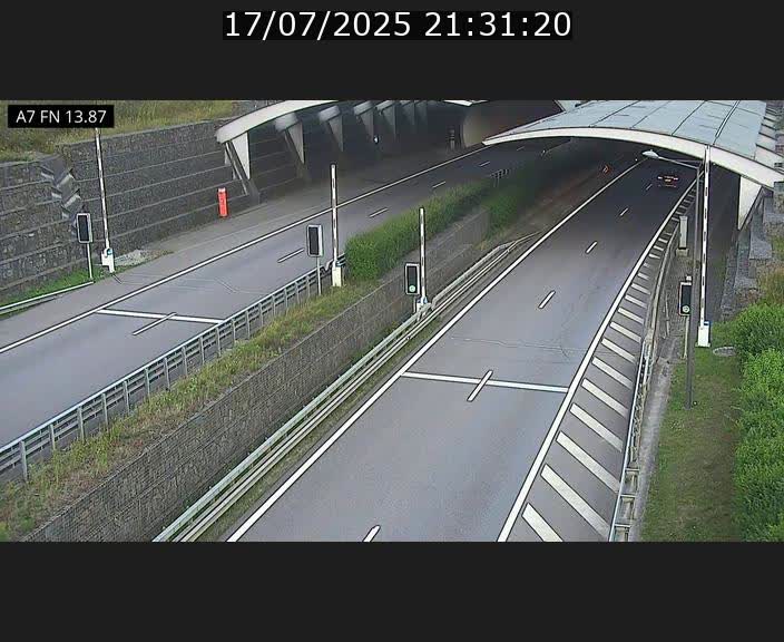 Caméra trafic Luxembourg - A7, Tunnel Gousselerbierg, entrée nord, direction Lorentzweiler