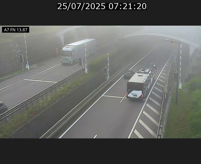 Caméra trafic Luxembourg - A7, Tunnel Gousselerbierg, entrée nord, direction Lorentzweiler