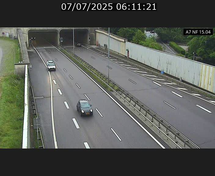 Caméra trafic Luxembourg - A7, Tunnel Mersch, entrée sud, direction Ettelbruck