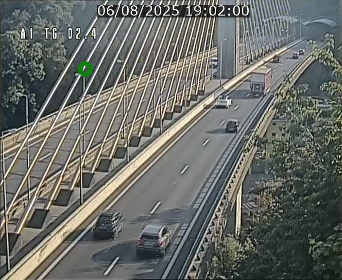 Traffic live webcam Luxembourg Sandweiler - A1 direction Luxembourg-ville - BK 2.4