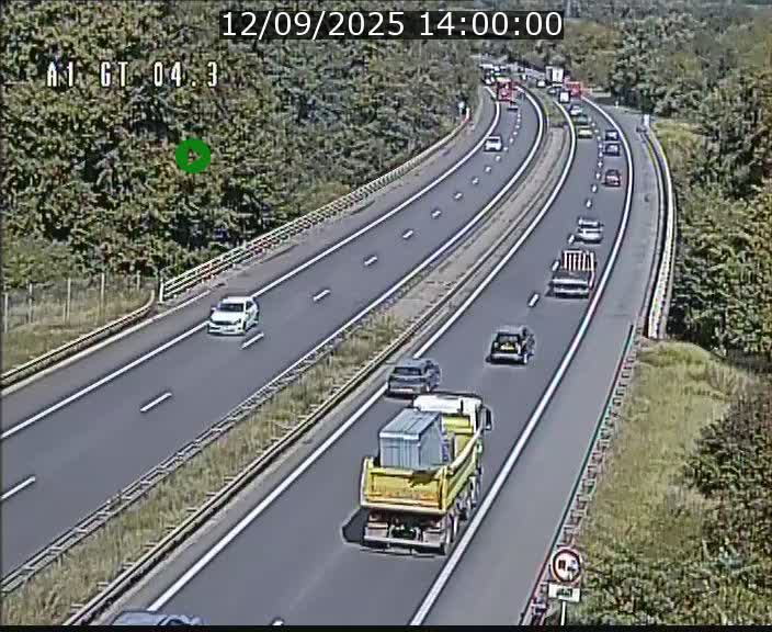 Traffic live webcam Luxembourg Itzig - A1 direction Sandweiler - BK 4.3