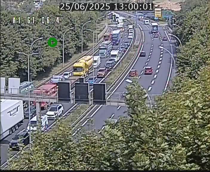 Traffic live webcam Luxembourg Hamm - A1 direction Sandweiler - BK 6.4