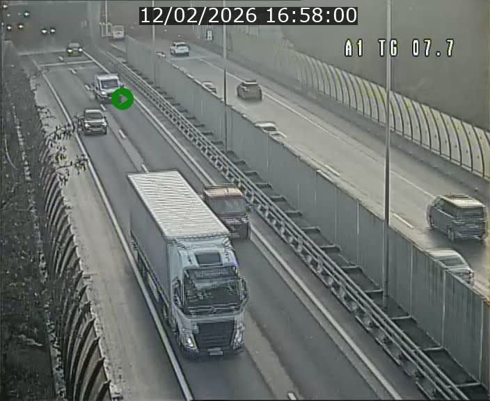 Traffic live webcam Luxembourg Kirchberg - A1 direction Luxembourg-ville - BK 7.7