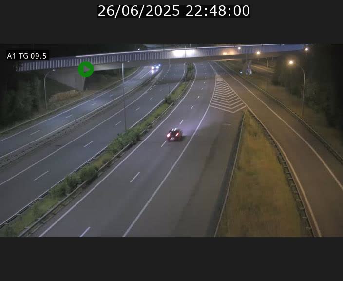 Traffic live webcam Luxembourg Jonction Grünewald - A1 direction Luxembourg-ville - BK 9.5