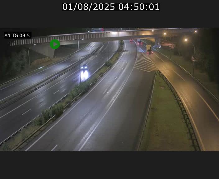 Traffic live webcam Luxembourg Jonction Grünewald - A1 direction Luxembourg-ville - BK 9.5