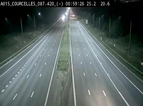 Webcam autoroute Belgique - Viesville - E42 direction Mons - BK 84.35