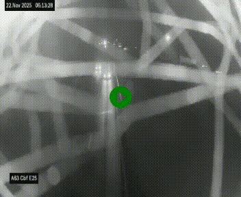 Webcam autoroute A63 en périphérie de Bordeaux au sud-est de la ville, en provenance du bassin d'Arcachon. Vue orientée vers Bordeaux