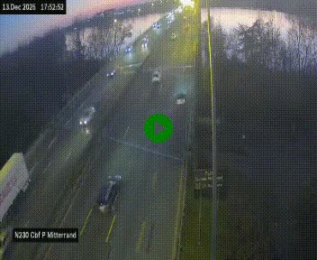 Webcam sur le périphérique de Bordeaux à l'est de la ville. Caméra située sur le Pont Mitterand sur la N230