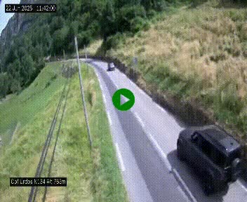 Webcam dans les Pyrénées Atlantique au niveau du col d'Urdos et du fort du Pourtalet sur la N134, en direction du Col et du tunnel du Somport, à 765 mètres d'altitude
