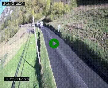 Webcam dans les Pyrénées Atlantique au niveau du col d'Urdos et du fort du Pourtalet sur la N134, en direction du Col et du tunnel du Somport, à 765 mètres d'altitude