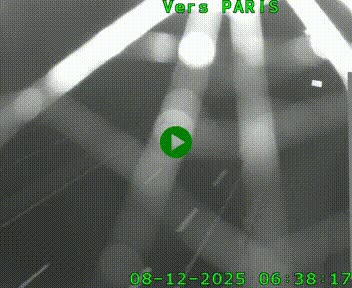 Caméra routière sur l'autoroute A20 à Saint-Hilaire-Bonneval, au sud de Limoges. Vue orientée vers Paris