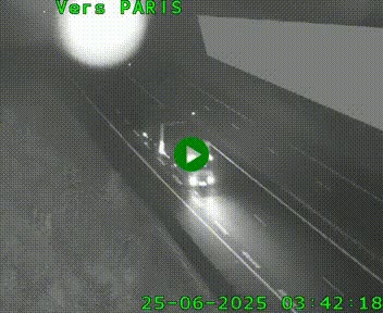 Caméra routière sur l'autoroute A20 à Saint-Pardoux-l'Ortigier, à la jonction avec l'A89. Vue orientée vers Paris