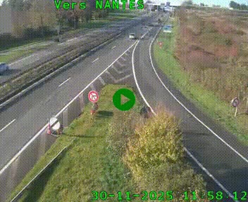 Webcam N147 au nord de Poitiers et à la jonction avec la A10
