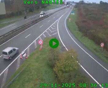 Webcam N147 au nord de Poitiers et à la jonction avec la A10