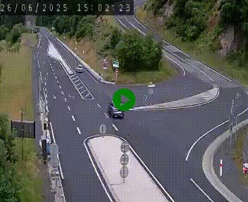 Webcam routière sur la N122 au niveau du Tunnel du Lioran. Vue de l'entrée côté Aurillac.