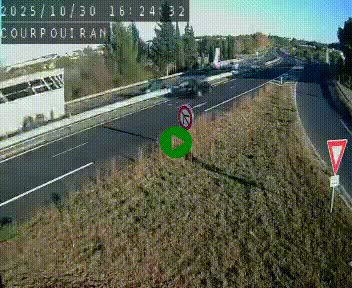 Caméra routière France - N109, Courpouiran - La plaine, en direction de Clermont l'Hérault, à la sortie de Montpellier