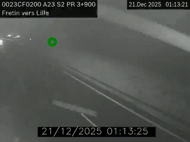 Webcam autoroute A23 à hauteur de Fretin. Vue orientée vers Lille