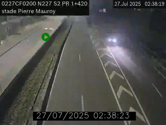 Webcam à hauteur du Stade Pierre Mauroy à Villeneuve d'Ascq sur la N227. Vue orientée vers Mons-en-Baroeul